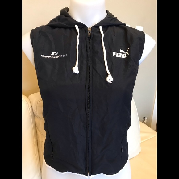 Puma BMW Hoodie Sleeveless Zipper Down Vest size XS - Picture 2 of 5